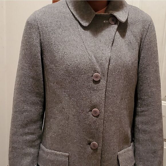Talbots Jackets & Blazers - Talbots  Coat Women’s Size 10 Gray Wool